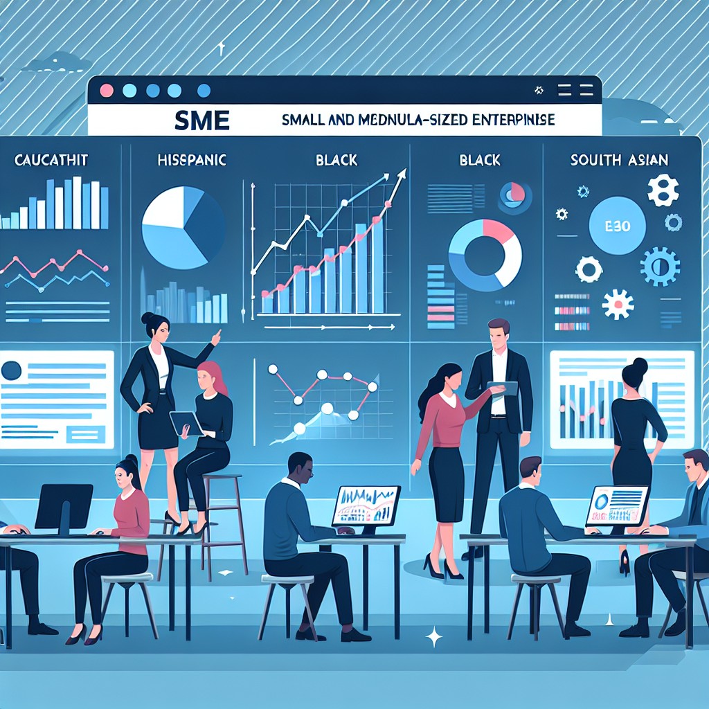 Image de couverture illustrant une PME utilisant des outils digitaux pour améliorer sa stratégie marketing, avec des graphiques de croissance et des écrans numériques.