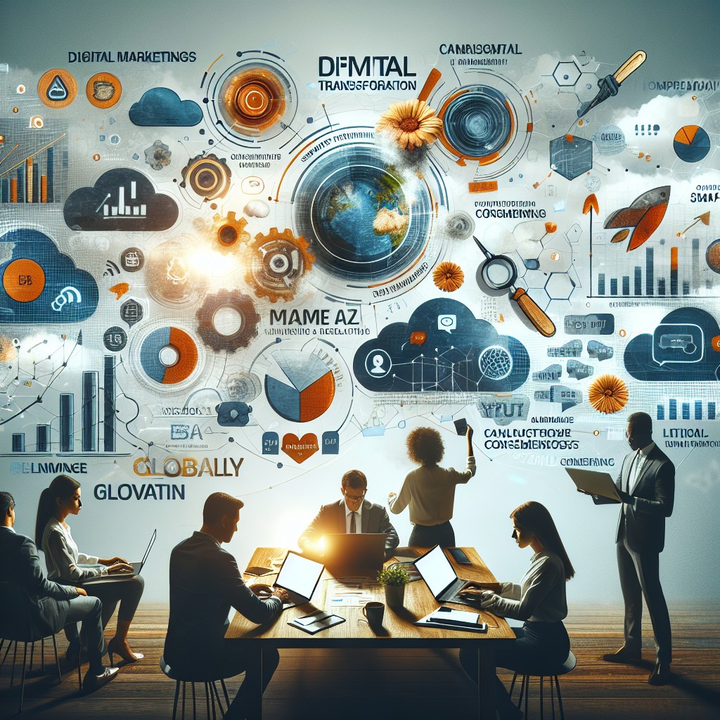 Image de couverture illustrant les dernières tendances du marketing digital en 2024 avec une PME en pleine transformation numérique.