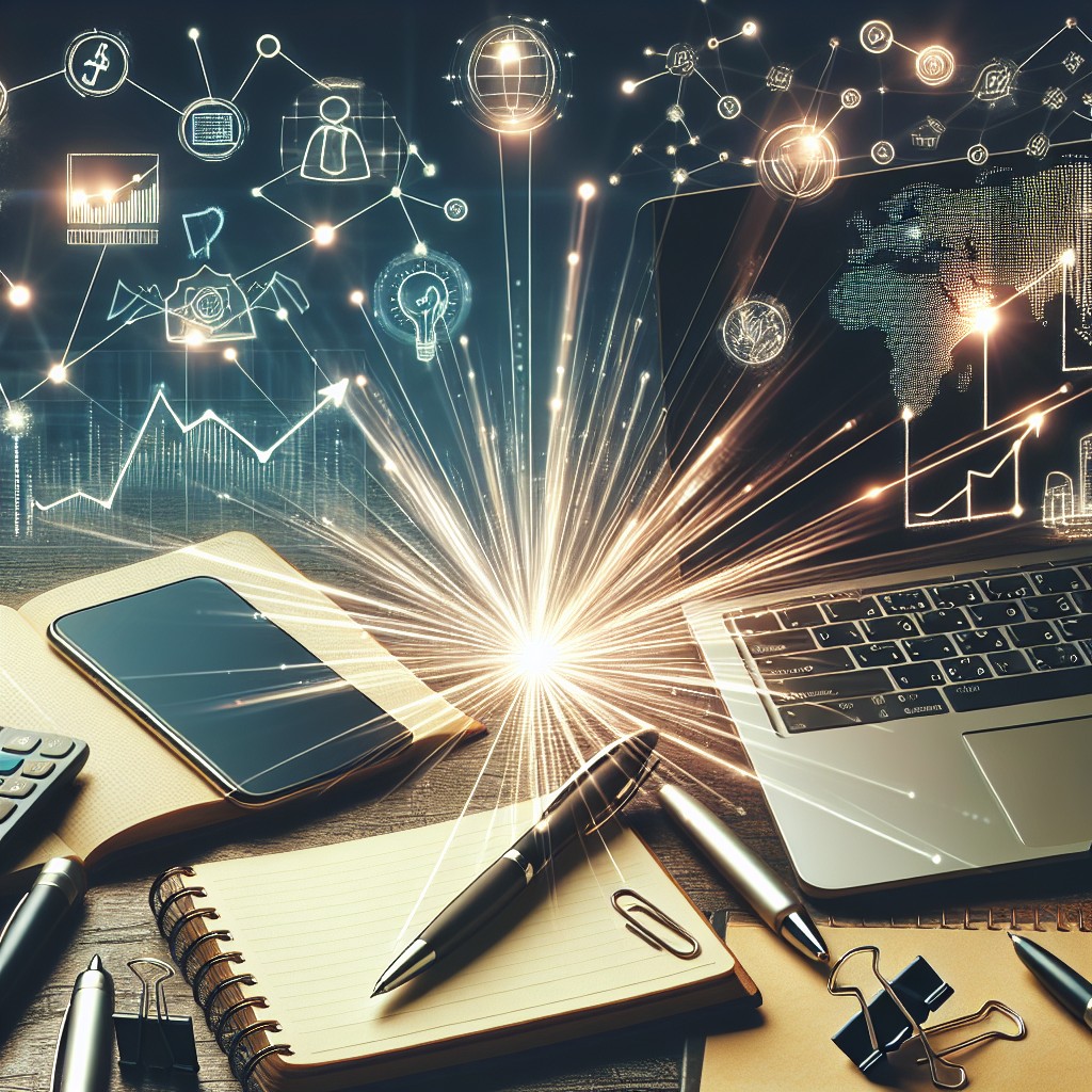 Couverture illustrant des outils numériques et des graphiques de croissance symbolisant le marketing digital pour les PME.
