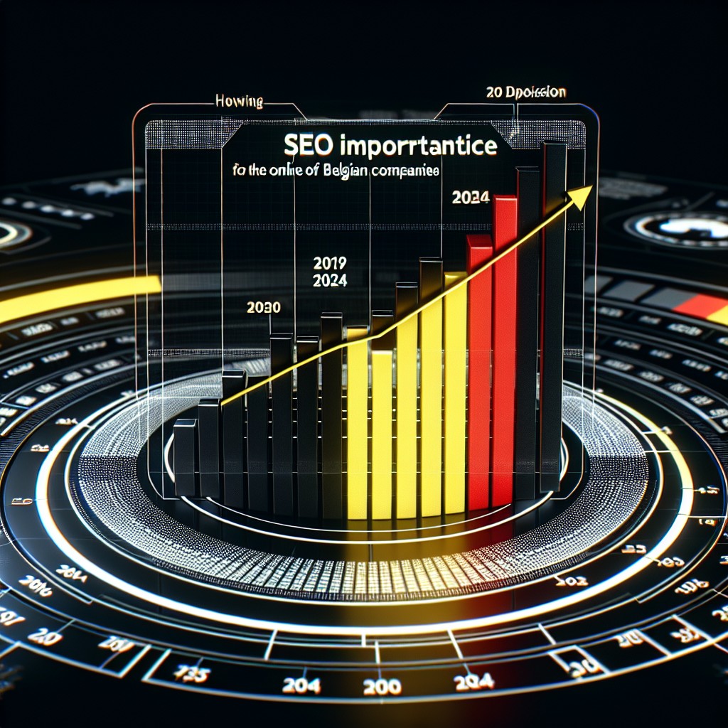 Graphique illustrant l'importance croissante du SEO pour la visibilité en ligne des entreprises belges en 2024