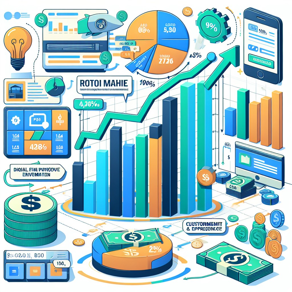 Image de couverture illustrant un graphique de croissance représentant le retour sur investissement pour les PME grâce au marketing digital