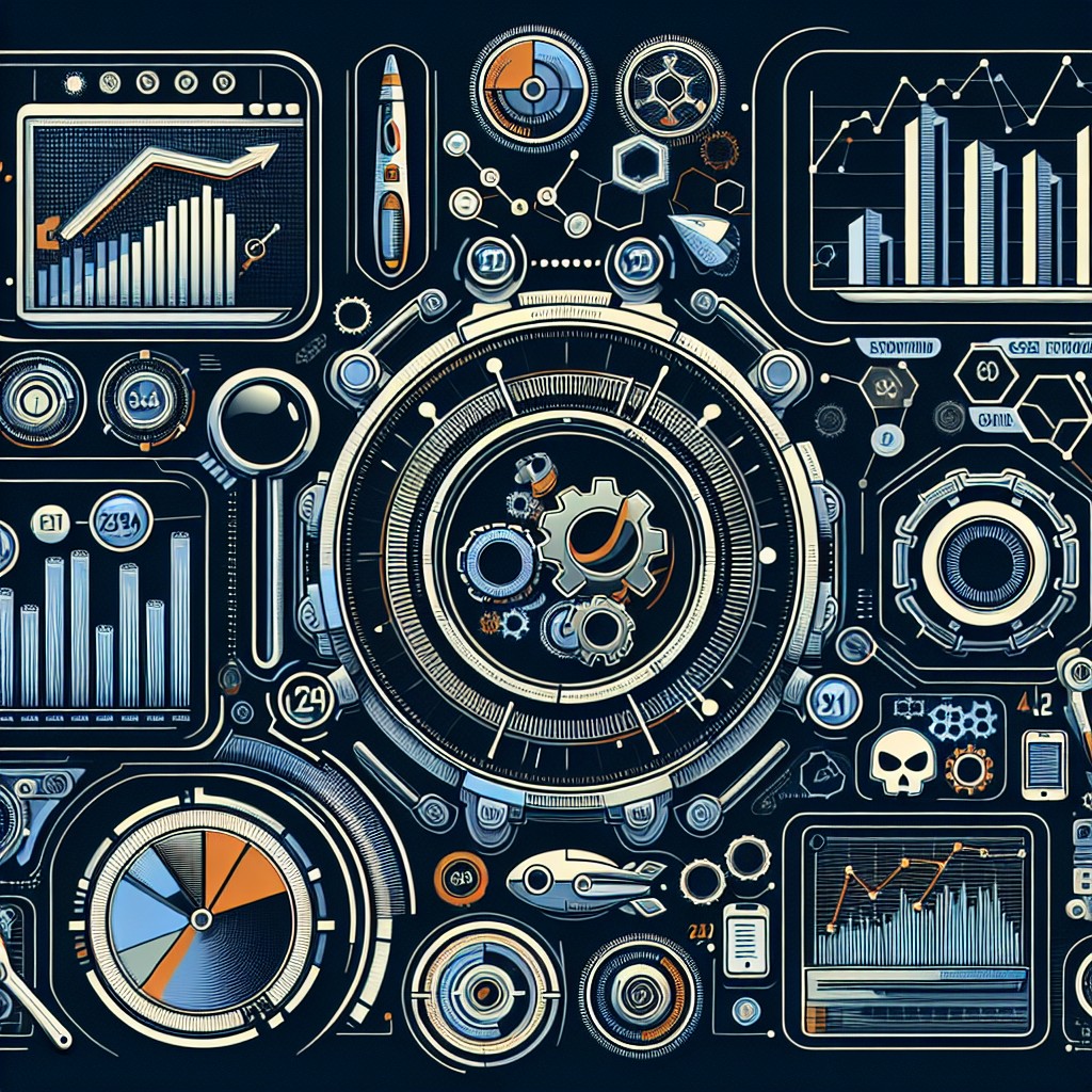 Image de couverture montrant divers outils digitaux analytiques représentant les outils SEO avancés de 2024.