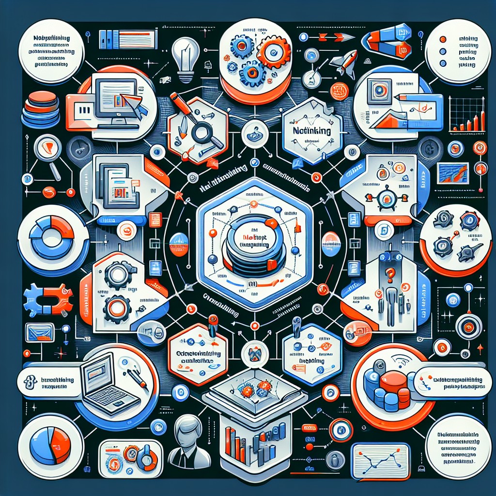 Infographie illustrant les différentes stratégies de netlinking pour l'optimisation du SEO.