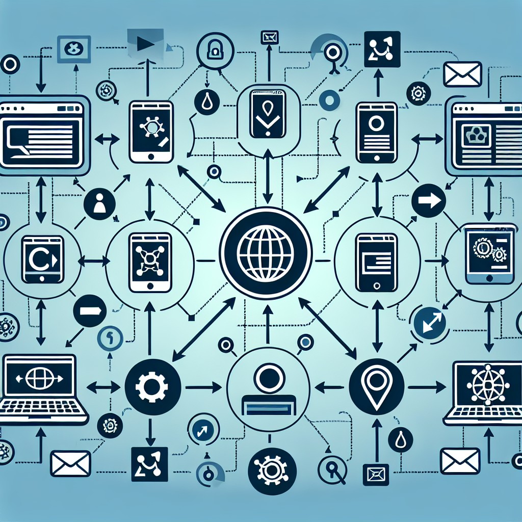 Image de couverture illustrant la stratégie de netlinking avec des liens entre différents sites web.