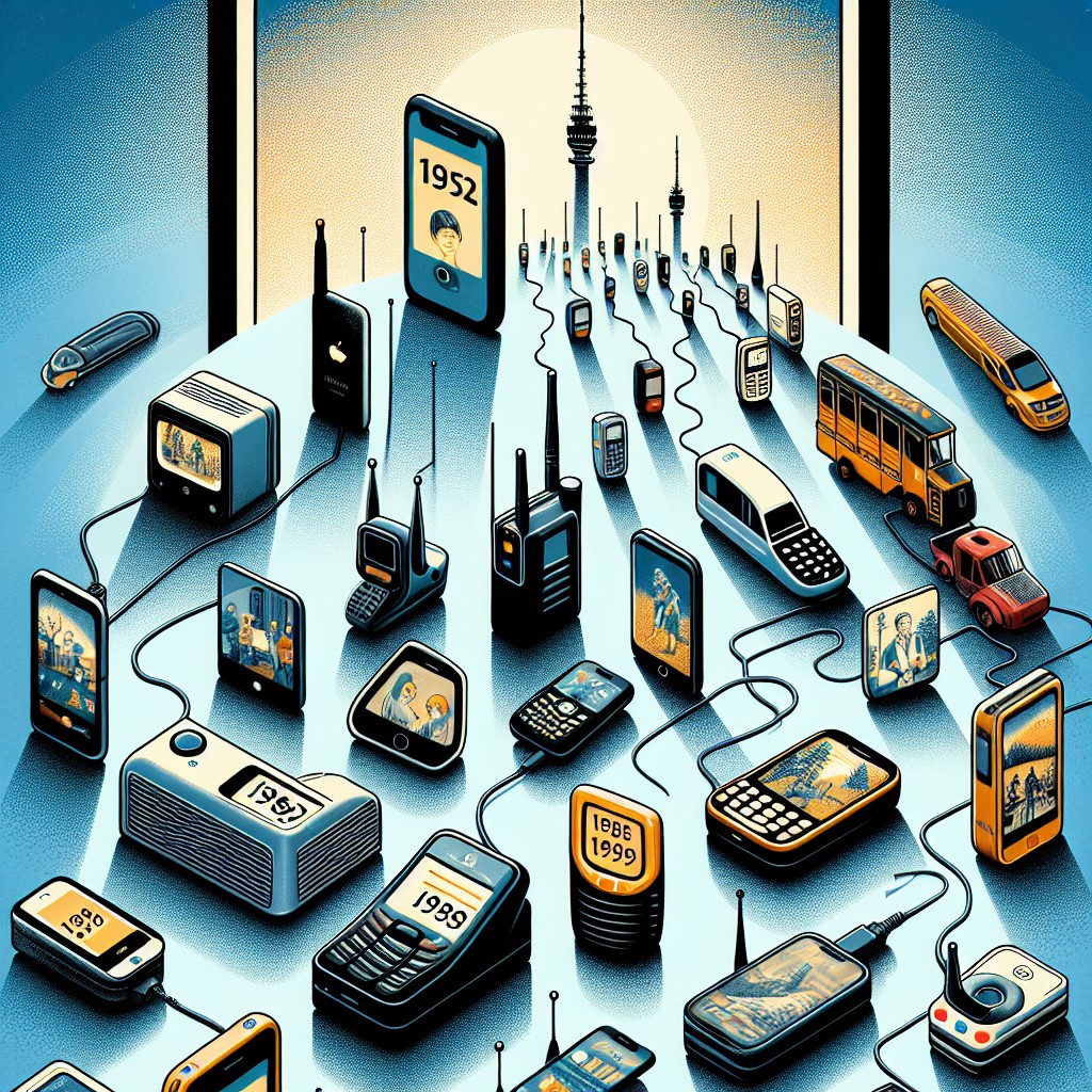 Image de couverture illustrant le parcours et la transformation de Nokia dans l'industrie des télécommunications, montrant des téléphones mobiles emblématiques et des smartphones.