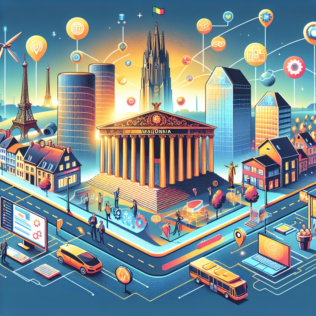 Illustration représentant des technologies numériques innovantes en Wallonie