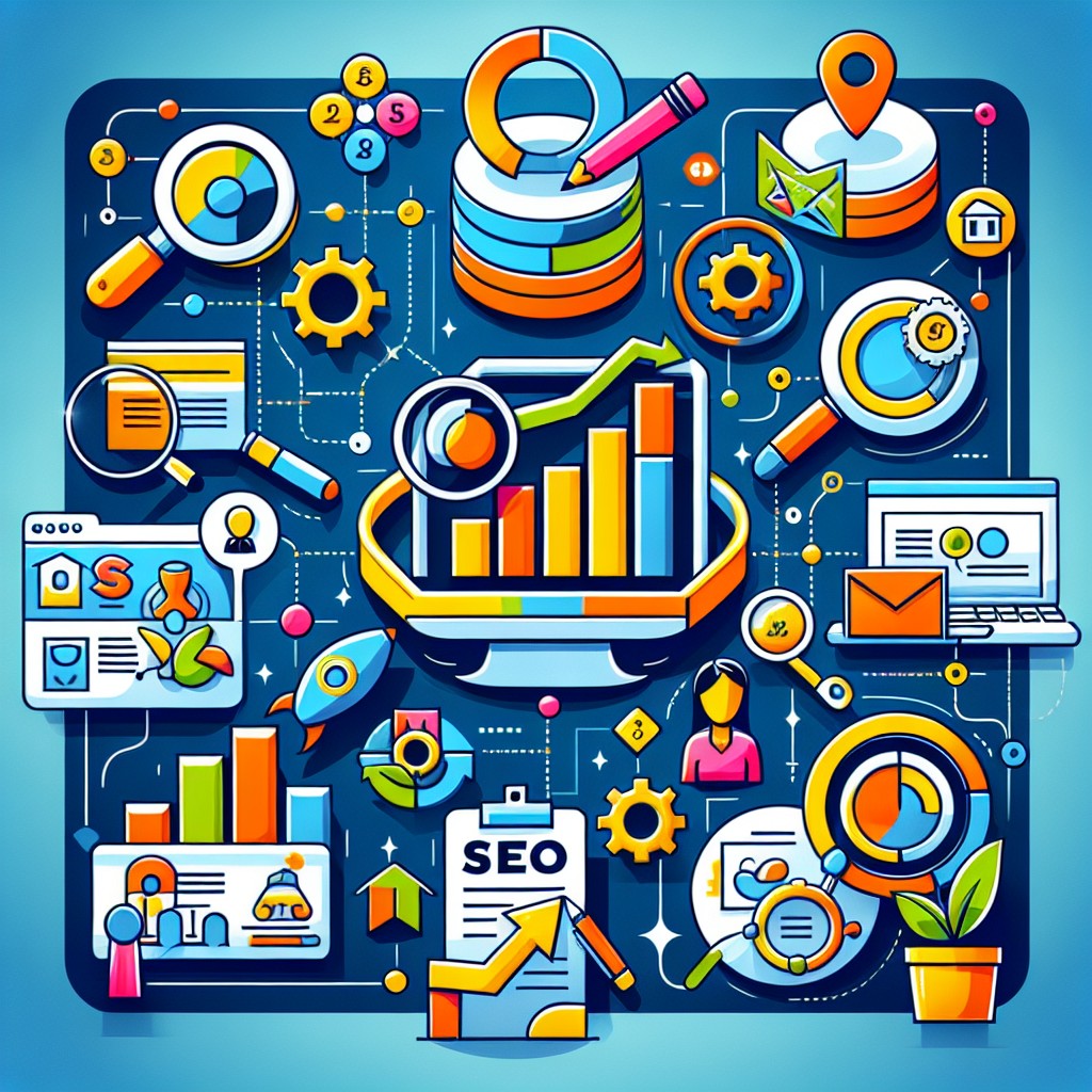 Couverture illustrant les diverses techniques de SEO pour une meilleure visibilité en ligne.