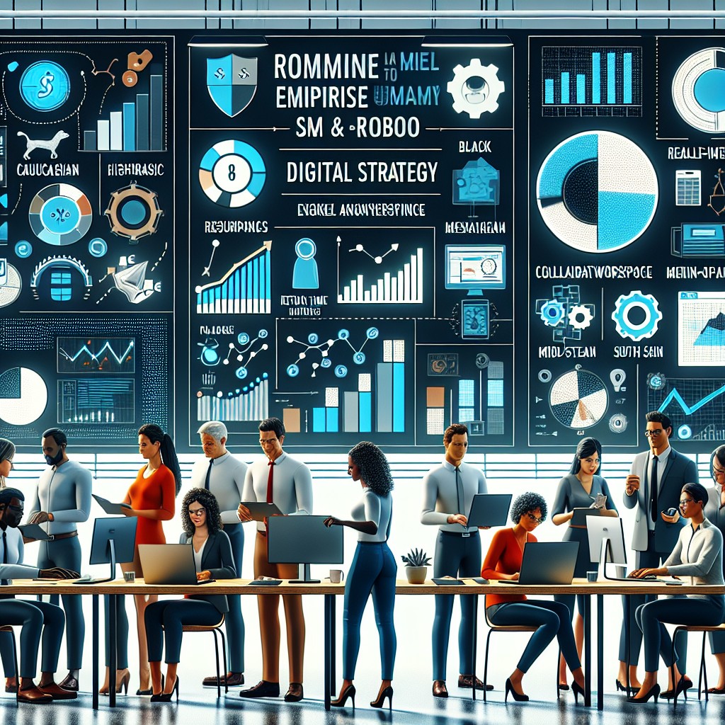 Une PME utilisant des outils digitaux modernes pour améliorer son ROI, illustrant l'importance d'une stratégie digitale solide.