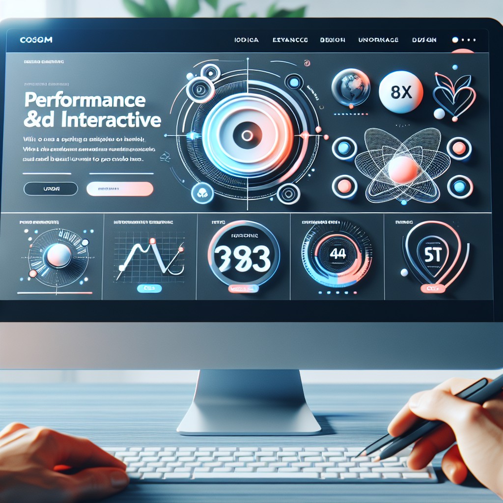 Un écran d'ordinateur affichant un site internet bien conçu avec des éléments modernes et interactifs, symbolisant la performance et l'optimisation UX.