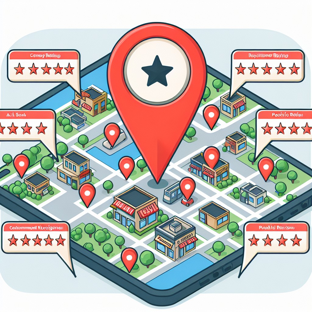 Image montrant une entreprise locale visible en ligne avec des avis positifs et une forte présence sur Google Maps.