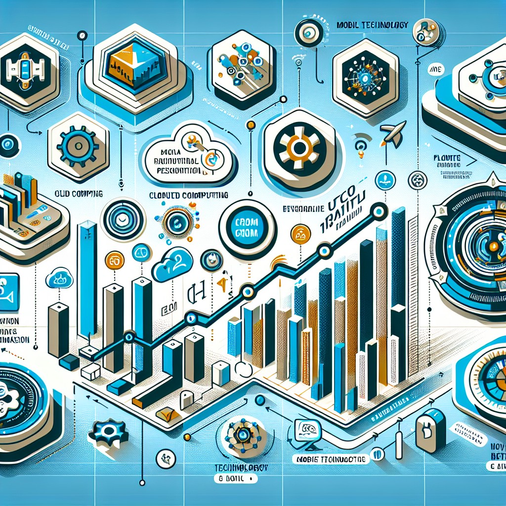 Graphique dynamique représentant l'évolution de la CRM en Belgique avec des icônes technologiques