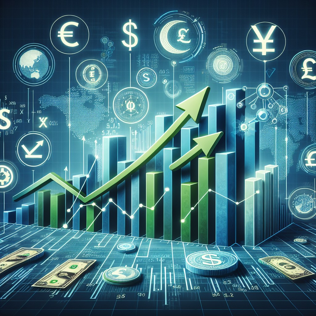 Image représentant un graphique financier avec des flèches ascendantes, illustrant la croissance et l'optimisation du budget marketing pour les PME.