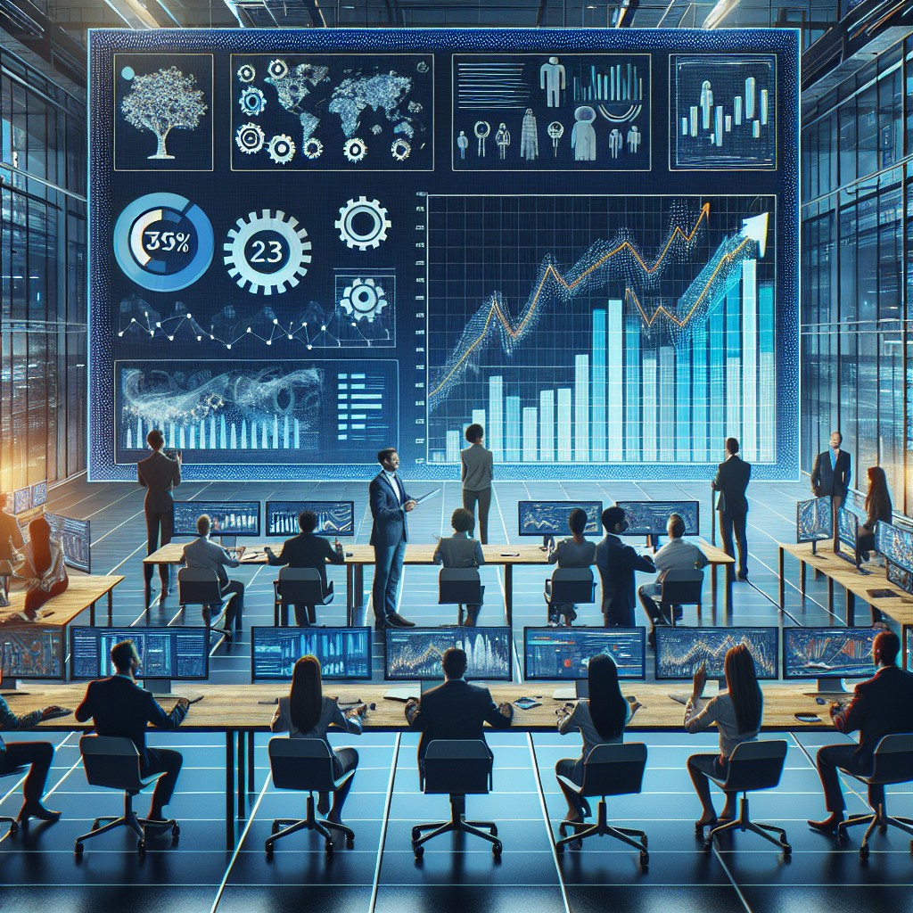 Image de PME adoptant des innovations digitales avant la pandémie, avec des graphiques représentant la croissance et le succès numérique.