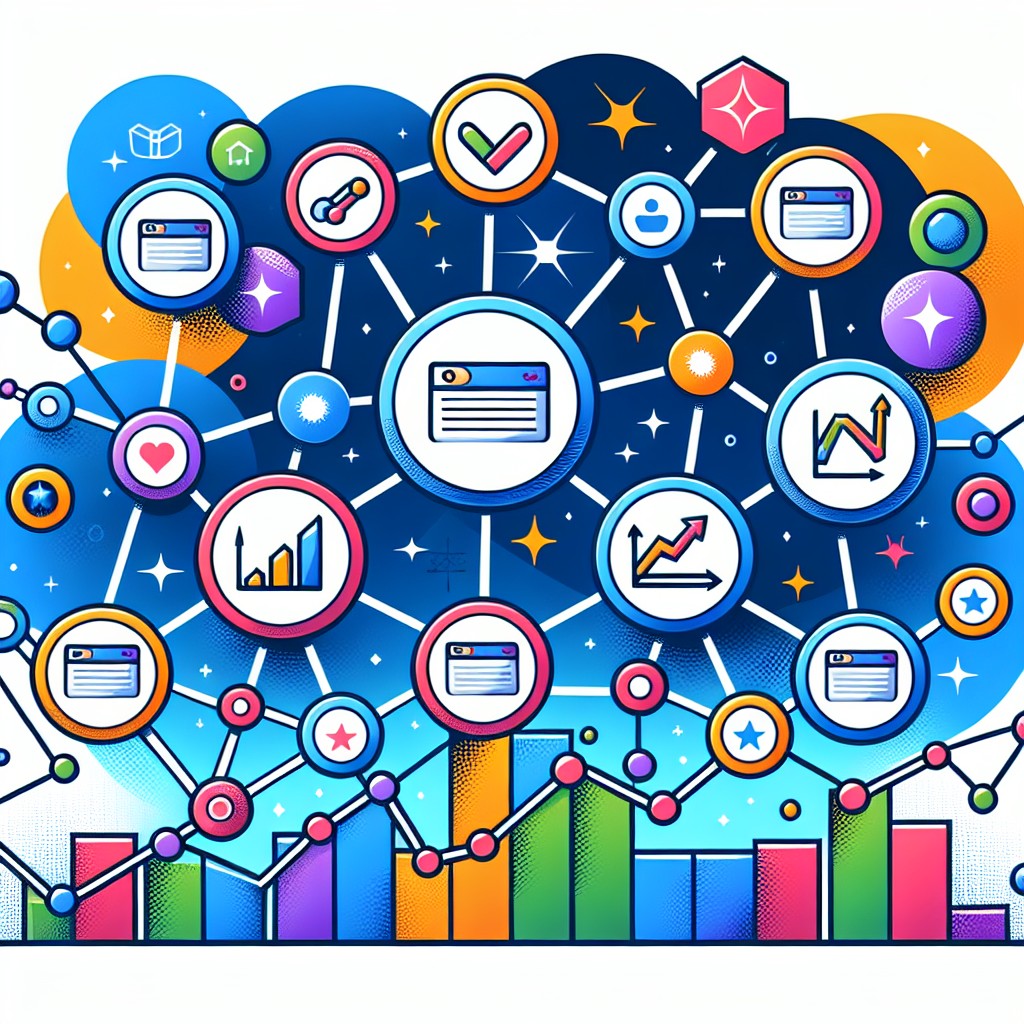 Illustration montrant des connexions entre différents sites web pour symboliser les backlinks et leur impact sur le SEO.