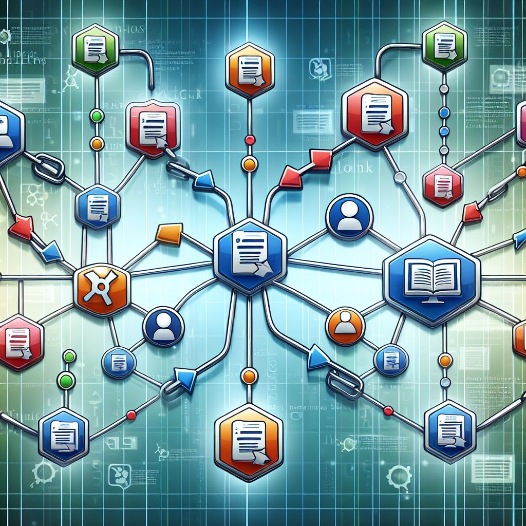 Une illustration montrant des sites web connectés par des liens, symbolisant l'importance des backlinks dans le SEO.