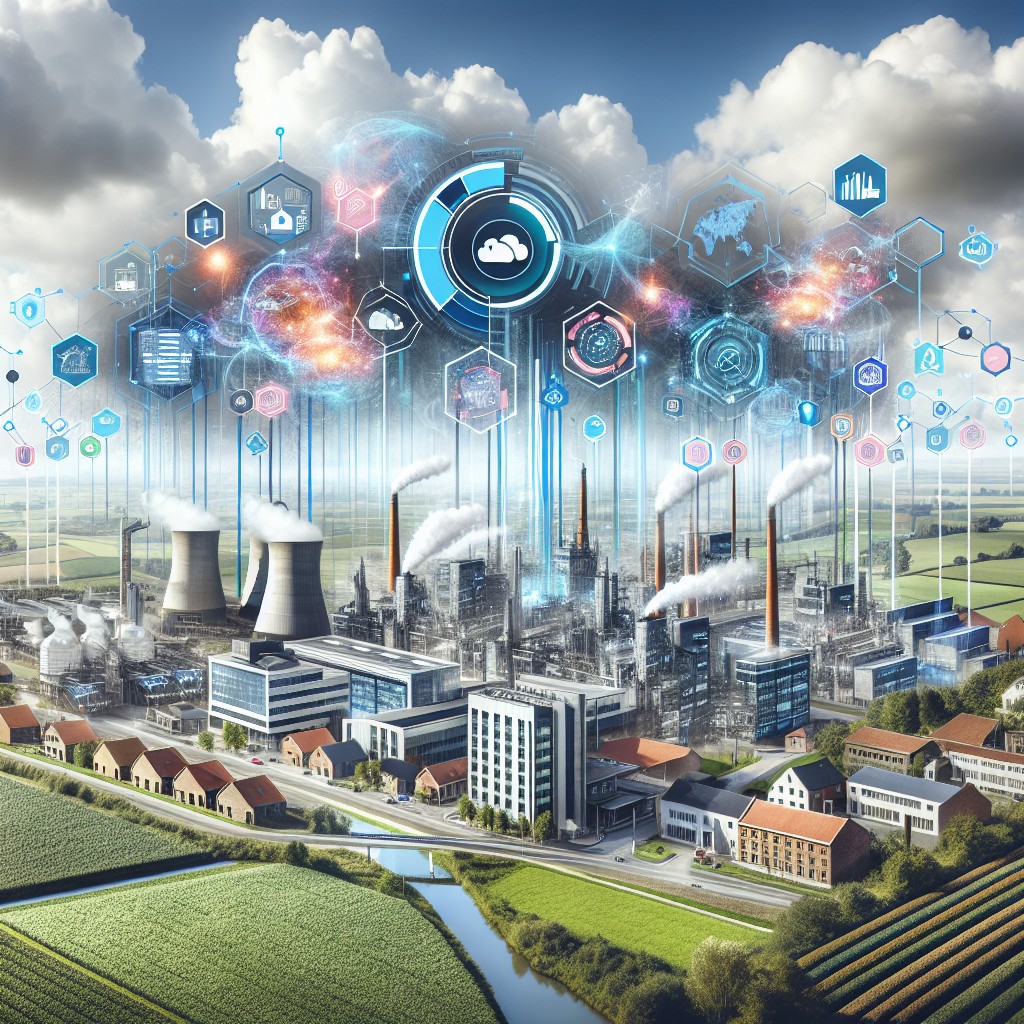 Image de couverture illustrant la transformation digitale des entreprises en Wallonie avec des graphismes modernes et technologiques.