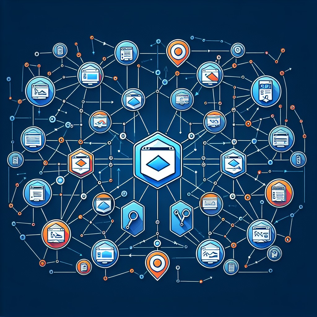 Illustration de l'importance des backlinks, montrant des liens connectant différents sites web pour symboliser la connectivité et la crédibilité en SEO.