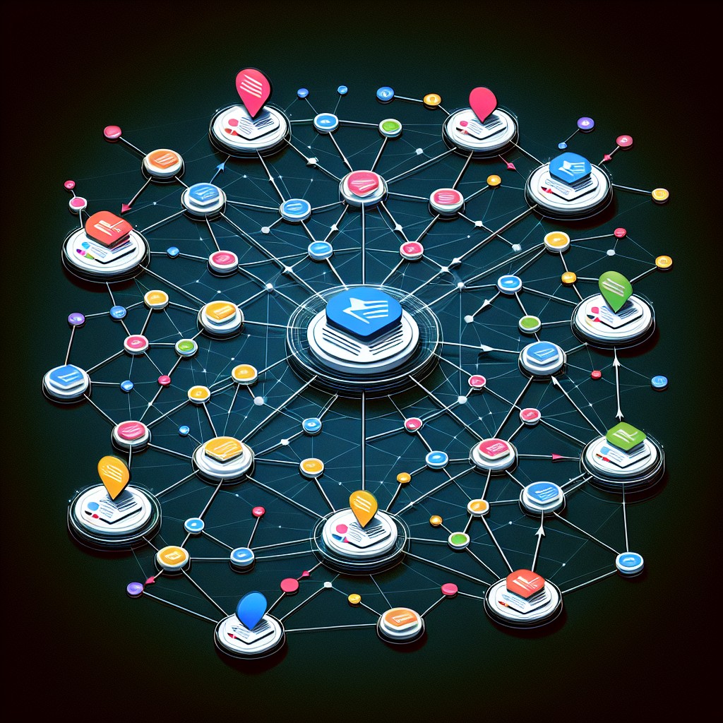 Une illustration montrant des sites web interconnectés par des backlinks, symbolisant leur rôle vital dans le SEO.