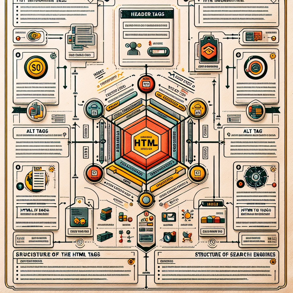 Un graphique montrant l'importance des balises HTML dans l'optimisation pour les moteurs de recherche.