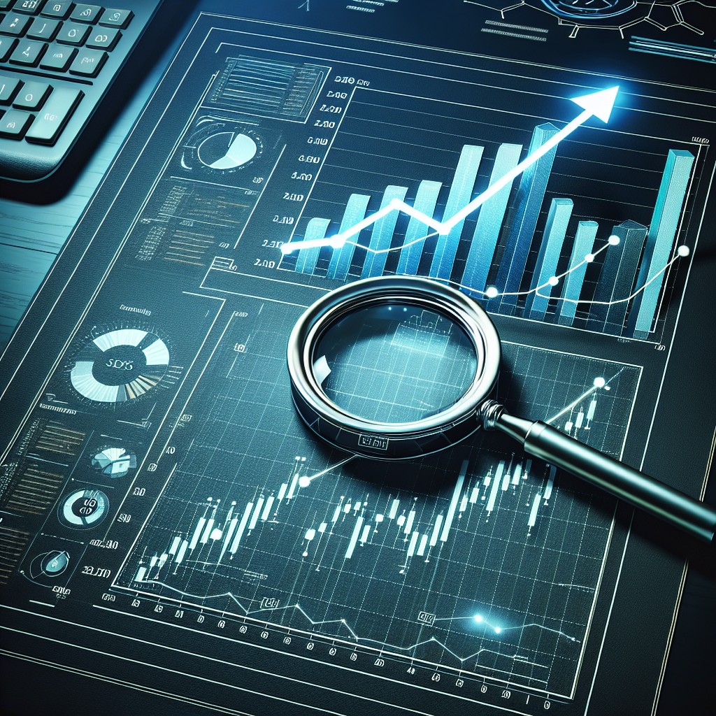 Image de couverture montrant un graphique de croissance SEO avec une loupe représentant l'analyse des données.