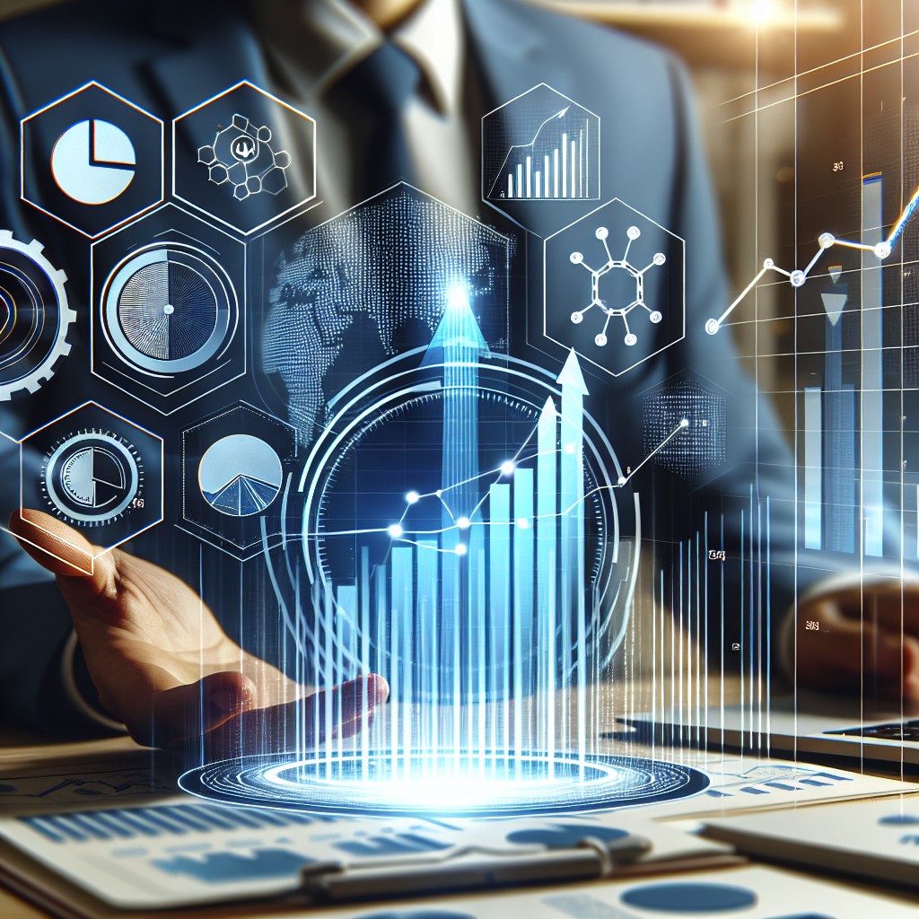 Image représentant une PME en ligne avec des statistiques de croissance numérique.