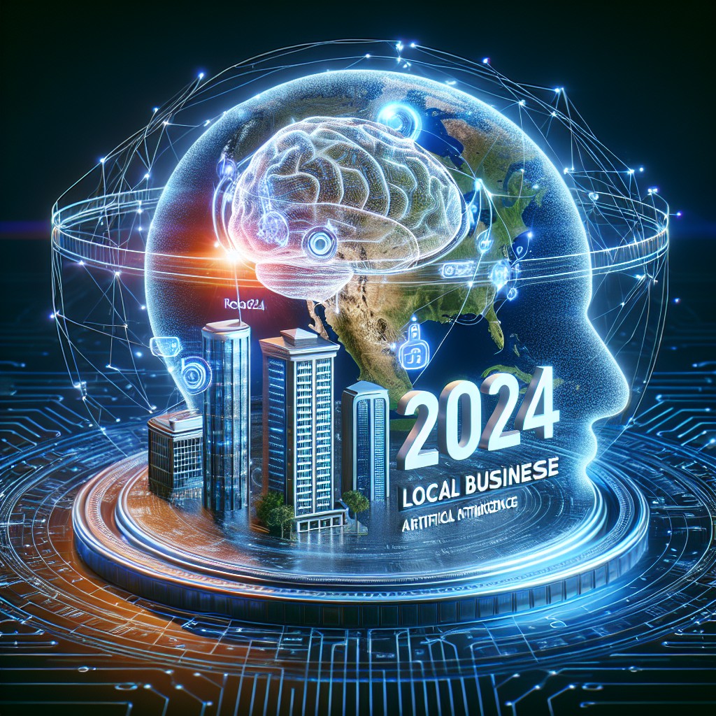 Couverture d'un article sur l'impact de l'Intelligence Artificielle sur le référencement local des entreprises en 2024