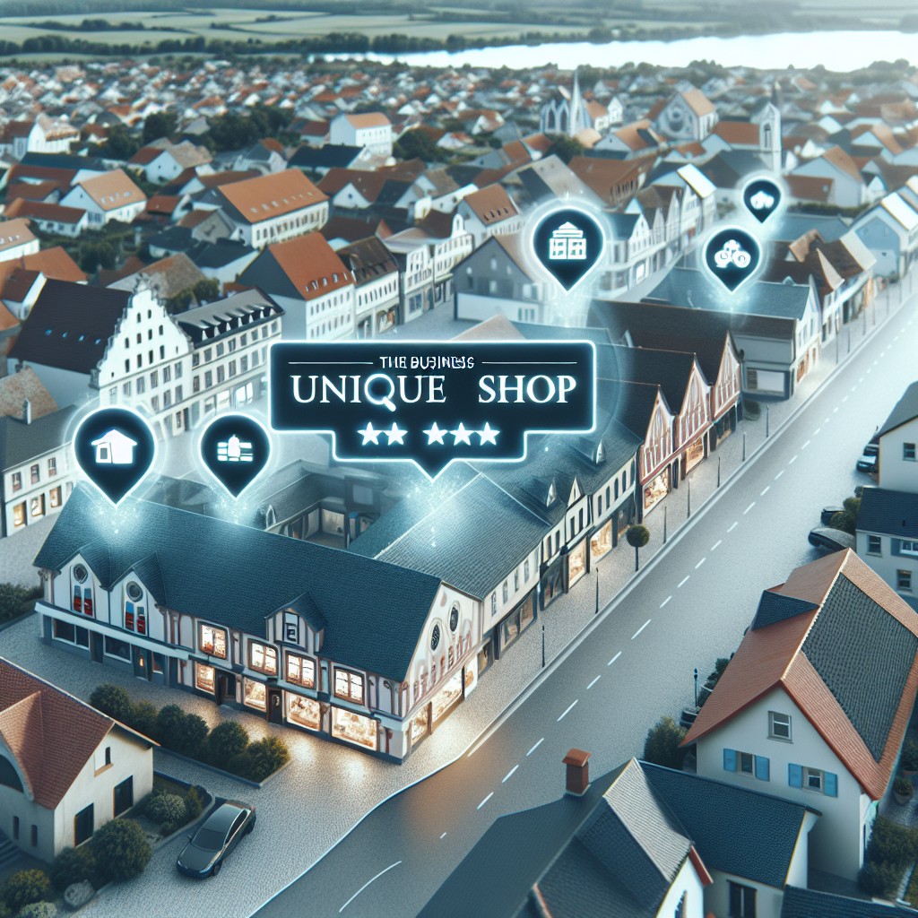 Une carte Google Maps mettant en valeur une entreprise locale avec des avis clients visibles.