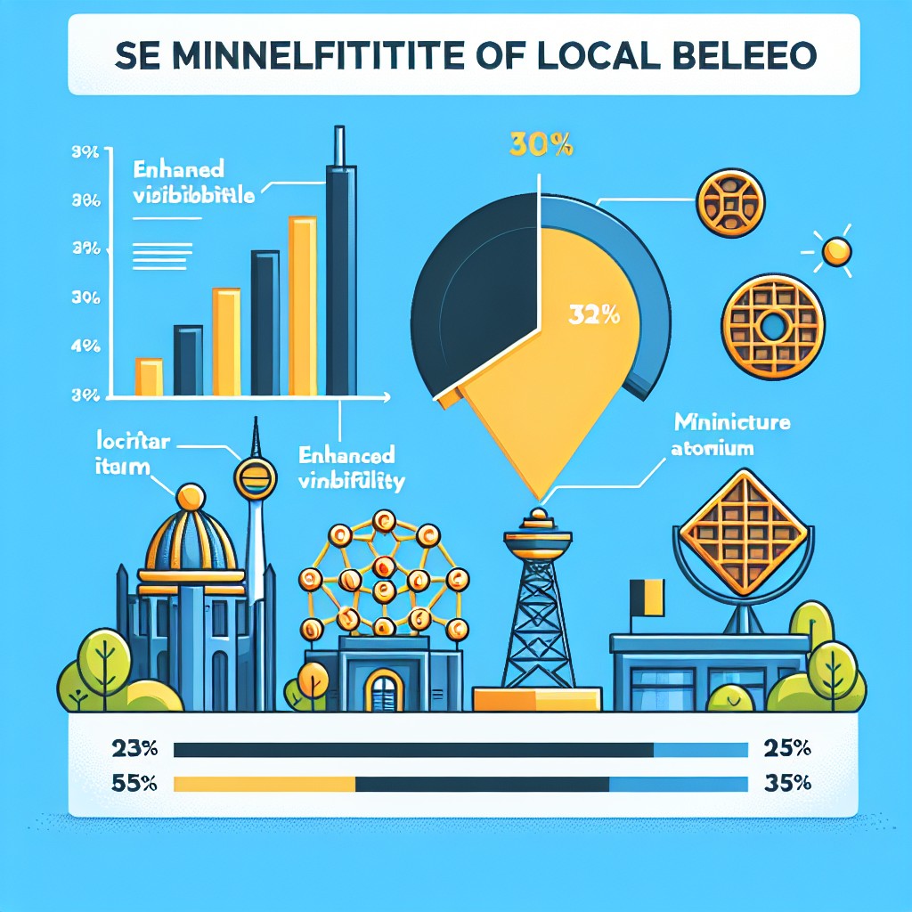 Un graphique illustrant l'importance du référencement local pour une visibilité accrue des entreprises belges.