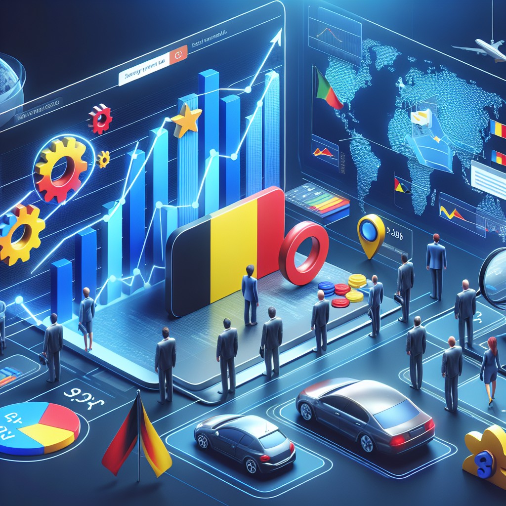 Aperçu graphique d'une analyse SEO montrant des hausses de trafic pour un site web, indiquant la réussite des stratégies en Belgique.