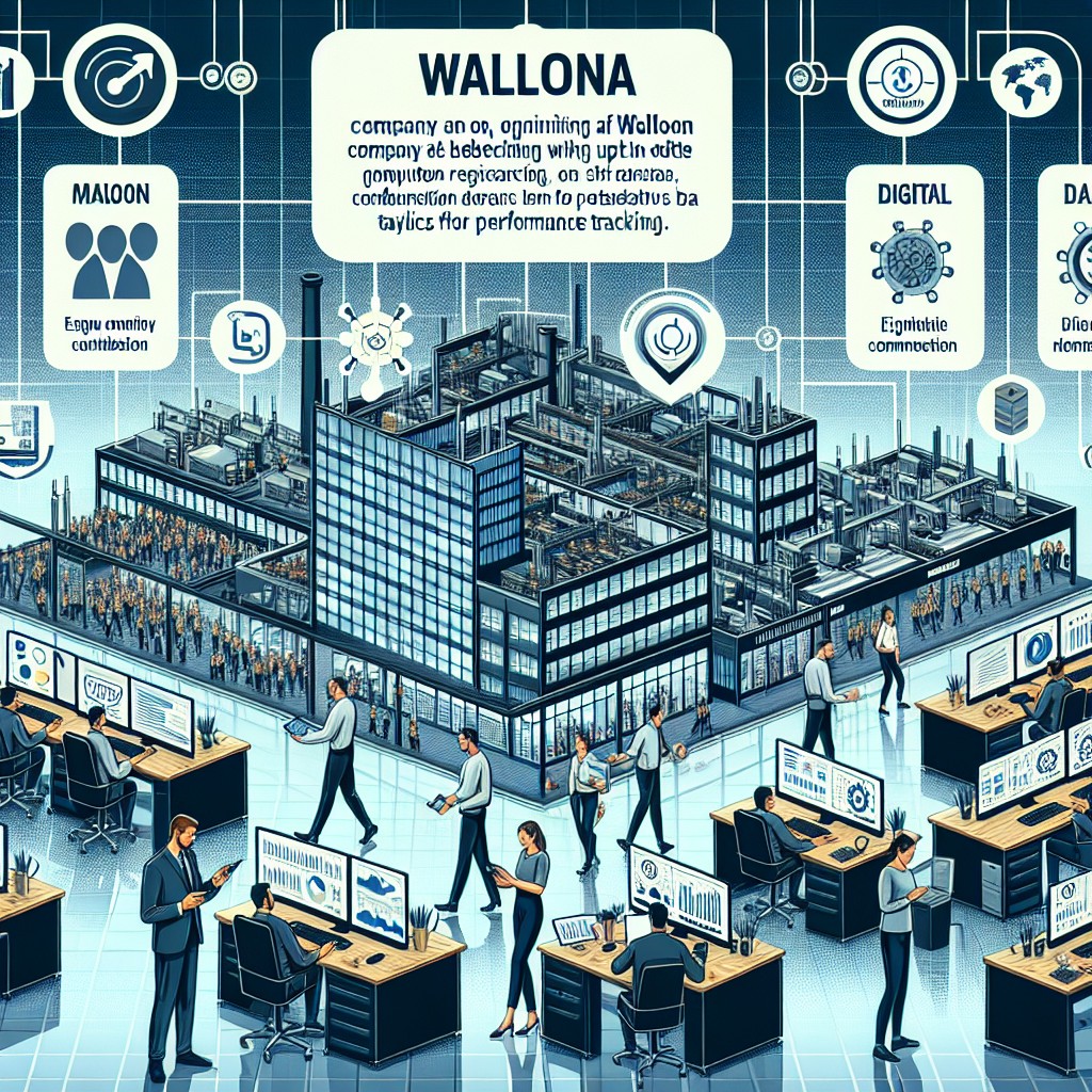 Image illustrant une entreprise wallonne adoptant la technologie digitale pour optimiser ses opérations