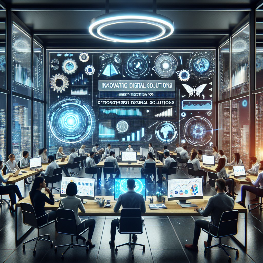Couverture représentant une entreprise intégrant des solutions numériques innovantes pour une présence en ligne renforcée.