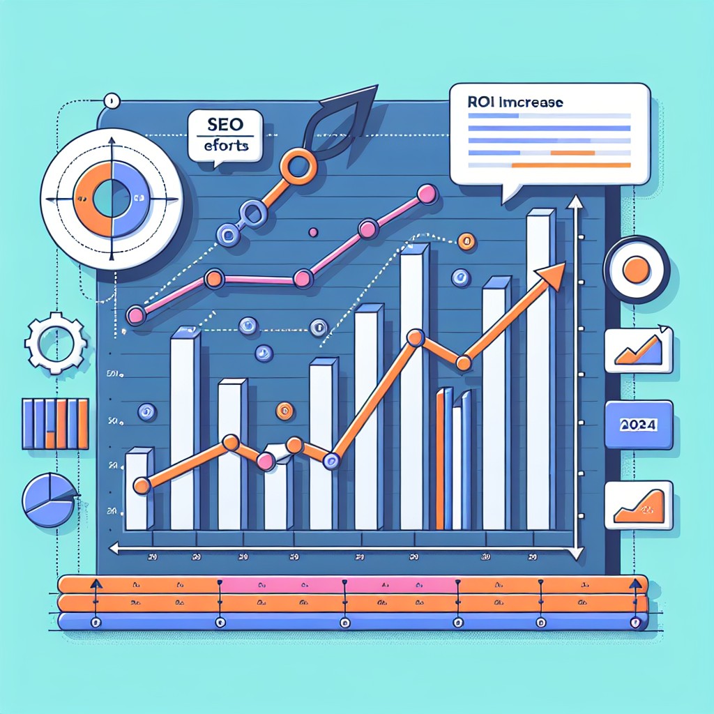 Alt text: Un graphique illustrant la relation entre les efforts en SEO et l'augmentation du ROI en 2024.