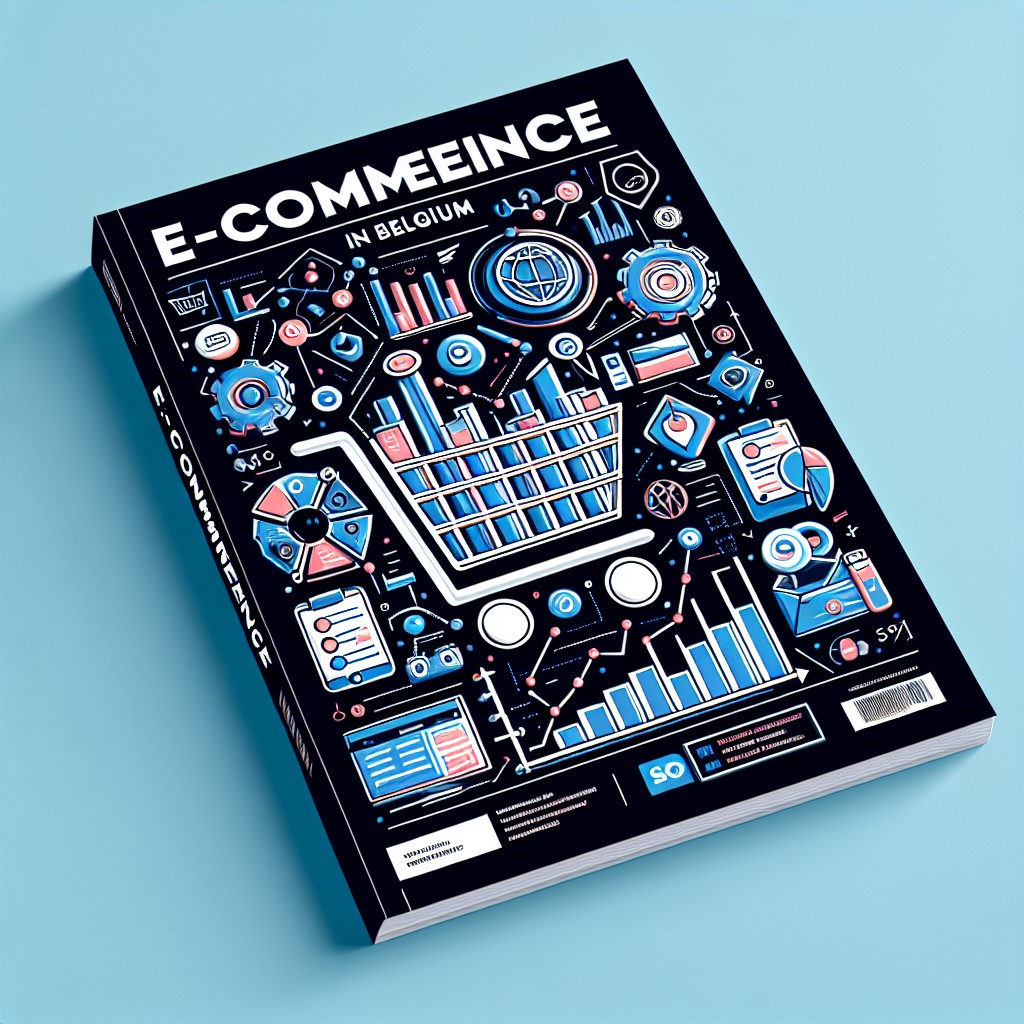 Image de couverture représentant le dynamisme du e-commerce en Belgique avec des éléments de SEO et de marketing digital.