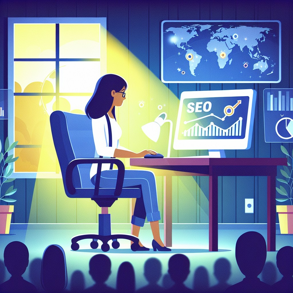 Illustration d'une petite entreprise atteignant une audience plus large grâce à des tactiques SEO efficaces.