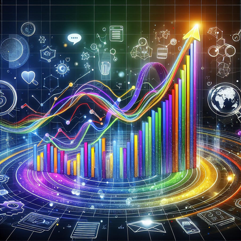 Vue abstraite d'un graphique ascendante représentant l'optimisation SEO et son impact sur le ROI.