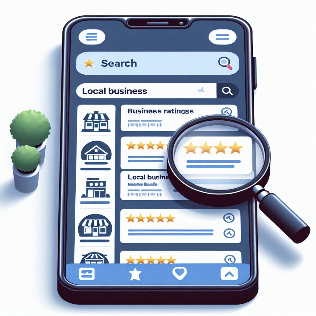 Une entreprise locale apparaissant en premier dans les résultats de recherche sur un smartphone.