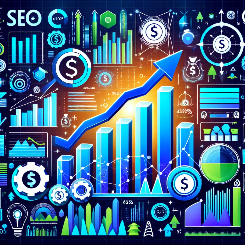 Image de couverture illustrant des graphiques de performance SEO, symbolisant la croissance et le ROI positif.