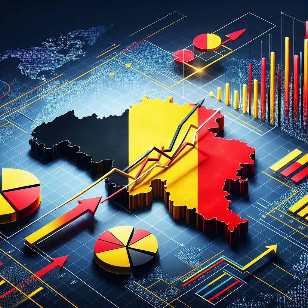 Graphiques colorés représentant l'optimisation SEO et la croissance numérique en Belgique