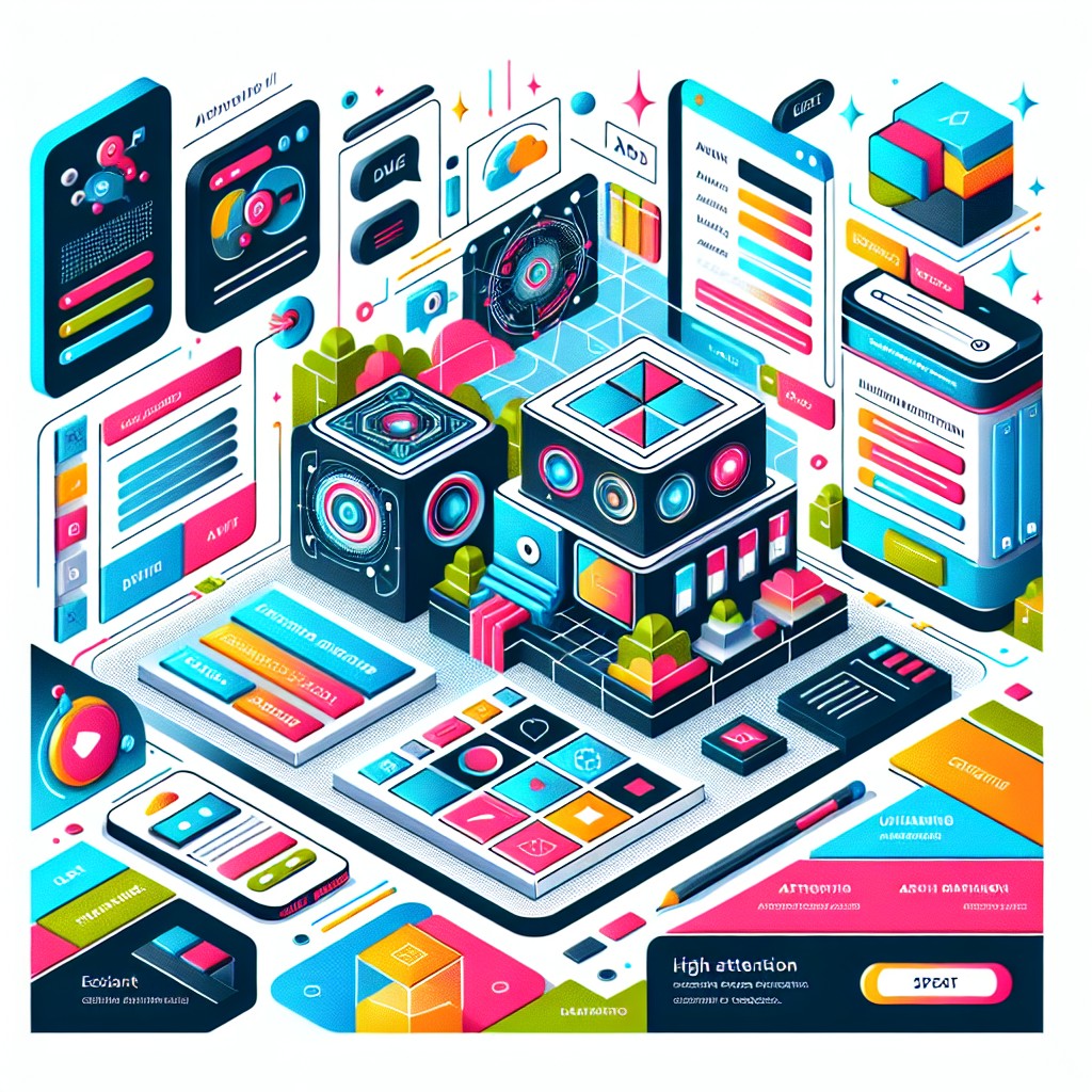 Illustration d'un site web moderne et performant, affichant des éléments de design attrayants et des technologies de pointe.