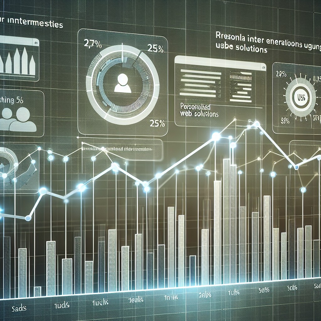 Un graphique illustrant la croissance des interactions utilisateurs grâce aux solutions web personnalisées.