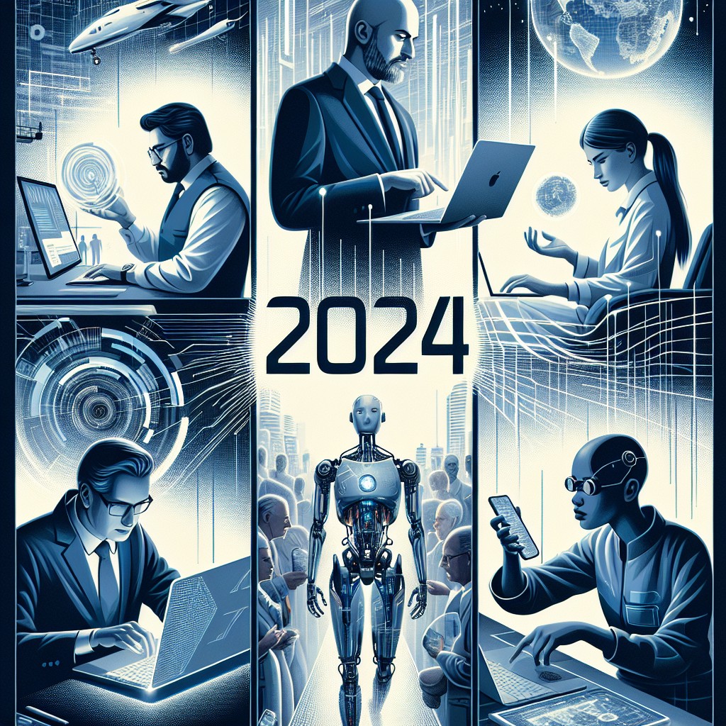 Couverture illustrant les tendances digitales et technologiques pour les entreprises en 2024