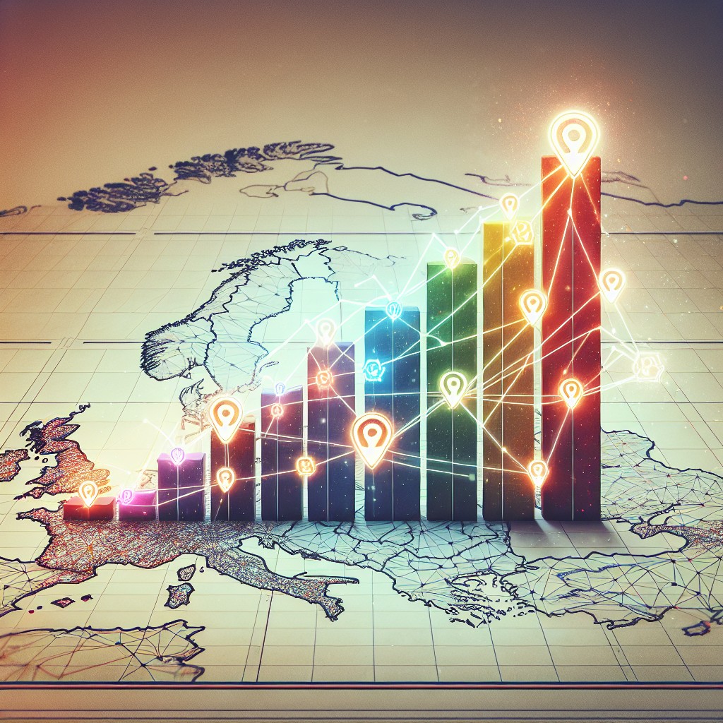 Une image de couverture représentant un graphique de croissance SEO avec des liens symbolisant les backlinks et la Belgique en arrière-plan.