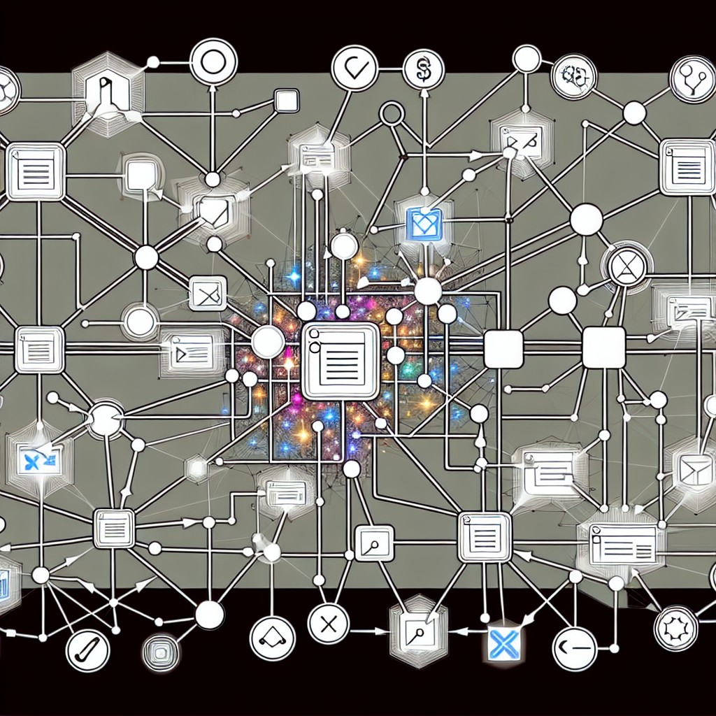 Illustration montrant des liens interconnectés représentant des stratégies de SEO en 2024