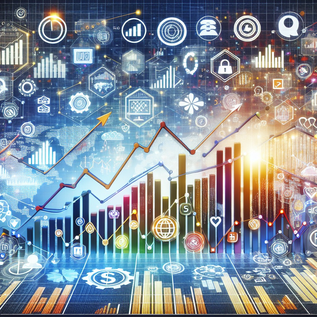 Image de couverture montrant des graphiques de croissance numérique et des icônes de marketing digital.