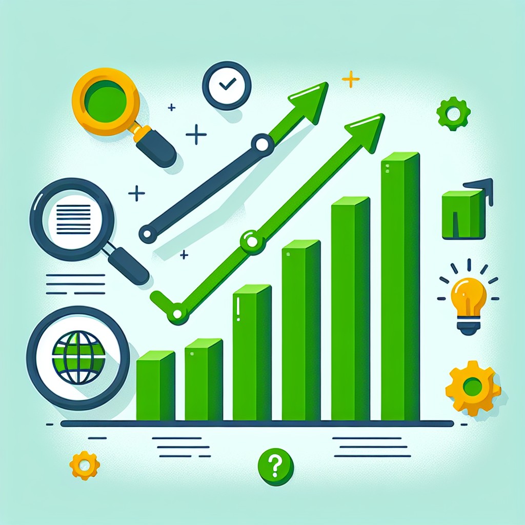 Illustration symbolisant l'importance du SEO pour les PME, avec un graphique en croissance.