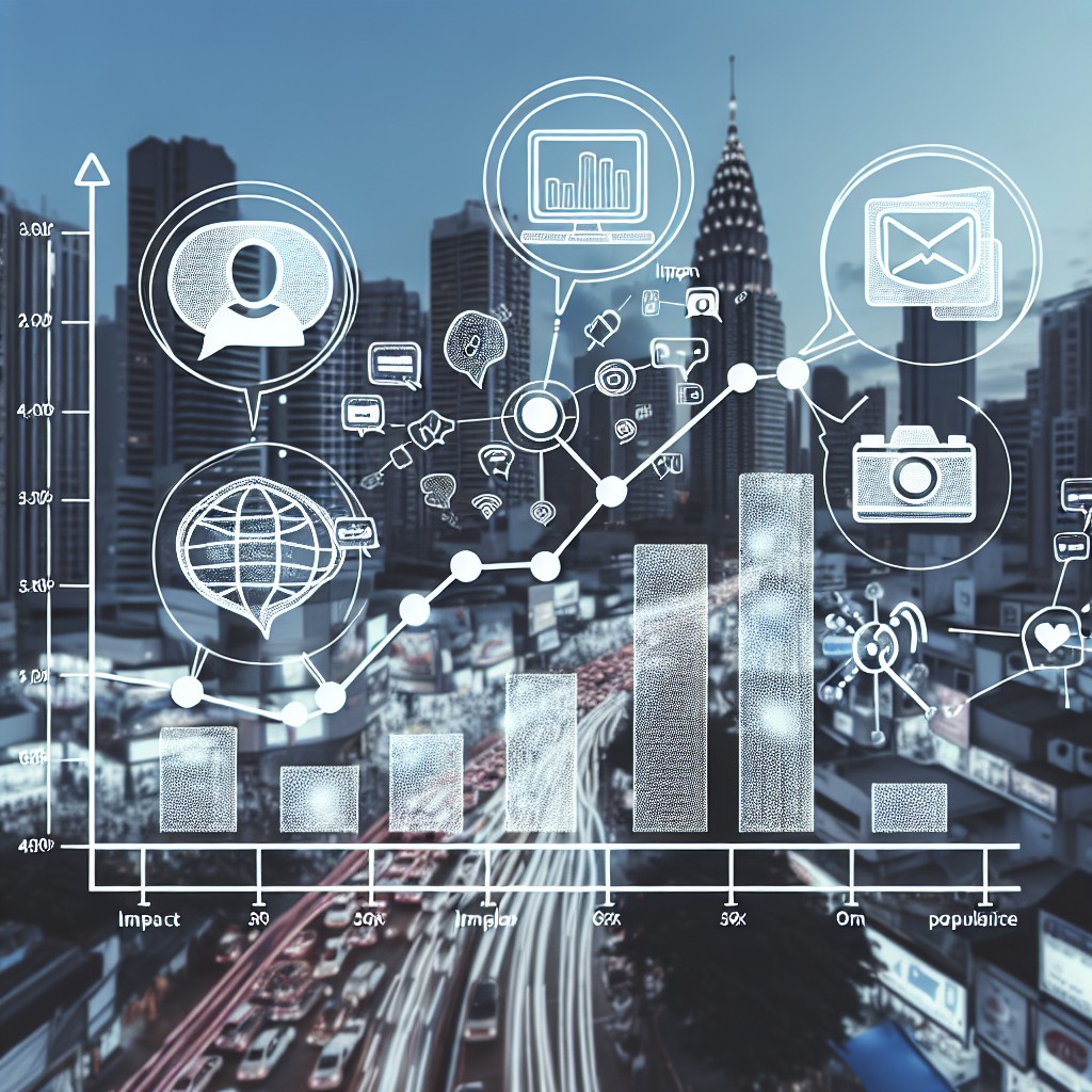 Image depicting a graph with social media icons illustrating the impact of digital networking on SMEs.