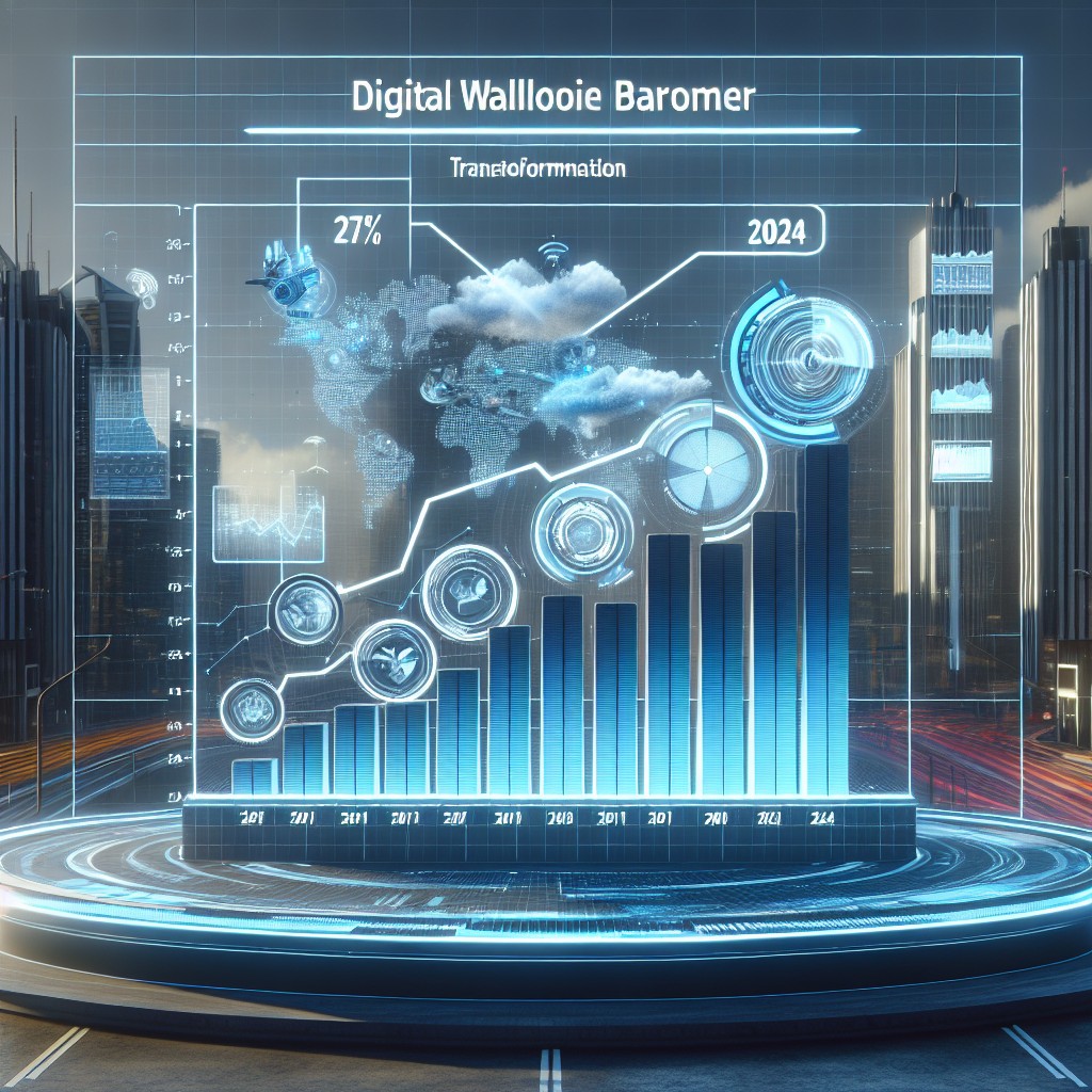 Graphique illustrant la transformation numérique des entreprises wallonnes selon le Baromètre Digital Wallonie 2024.