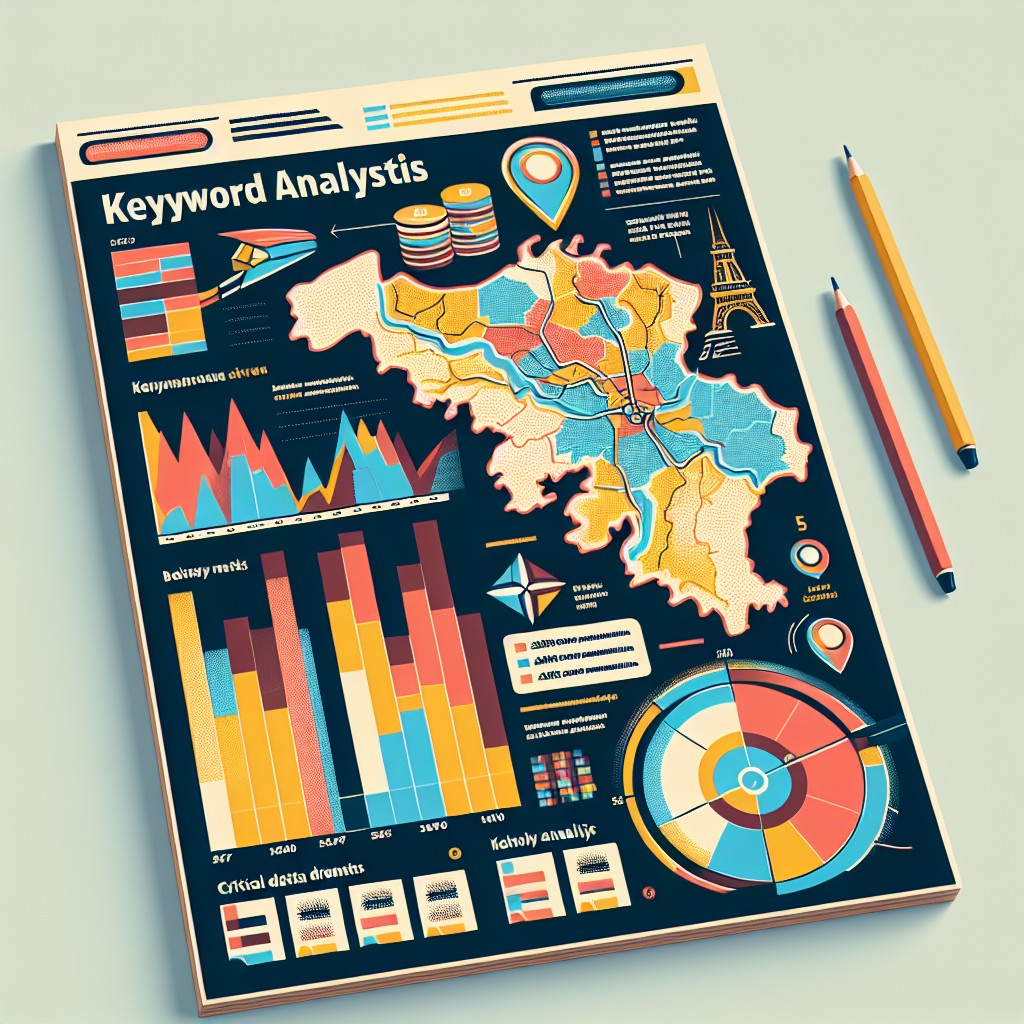 Couverture représentant des graphiques d'analyse de mots-clés et une carte de la Belgique.