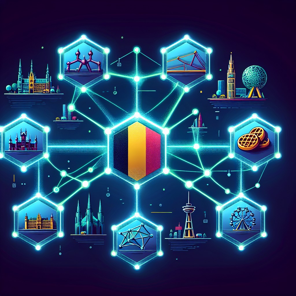 Image de couverture illustrant des connexions digitales symbolisant des backlinks avec des éléments typiquement belges en arrière-plan.