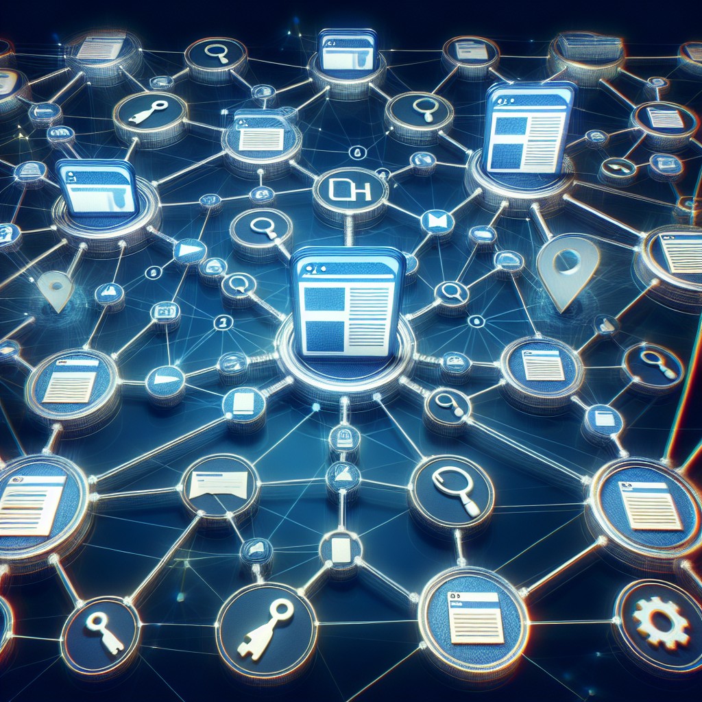 Une image montrant des liens entre plusieurs sites web, symbolisant le concept de backlinks et leur importance pour le SEO.